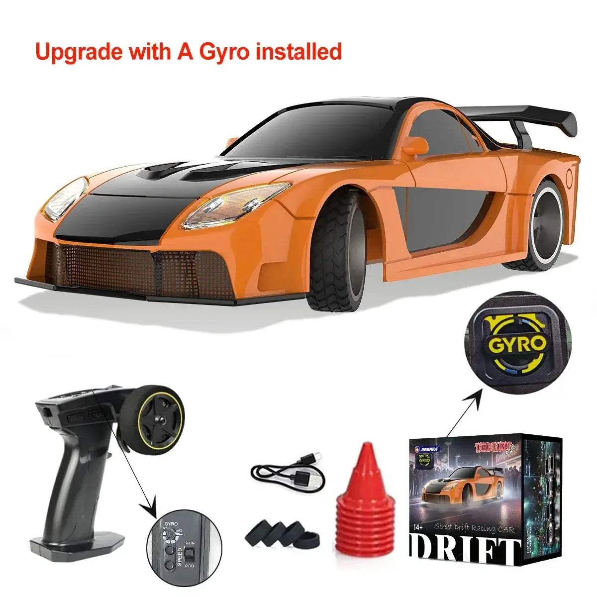 Upgraded RC Drift Car 4WD High Speed RTR Vehicle Mini - ToylandEU
