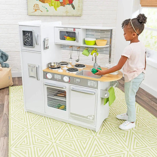 Uptown White Wooden Play Kitchen Realistic Chalkboard - ToylandEU™