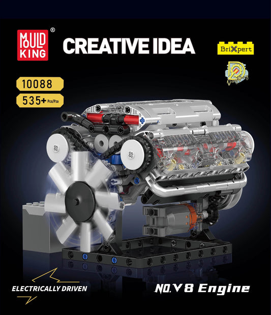V8 Engine Building Blocks Sets MOC Model Kit - ToylandEU