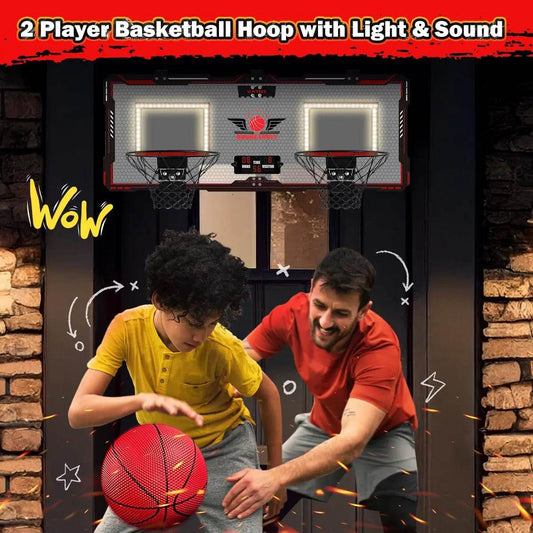 VATOS 2x Basketball Hoop Indoor Outdoor Electric Mini Scoreboard Gift for Kids - ToylandEU