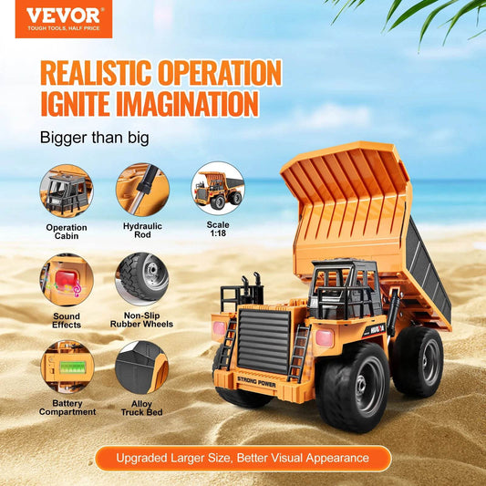 VEVOR 1:18 RC Dump Truck Car Engineering Vehicle Forklift - ToylandEU