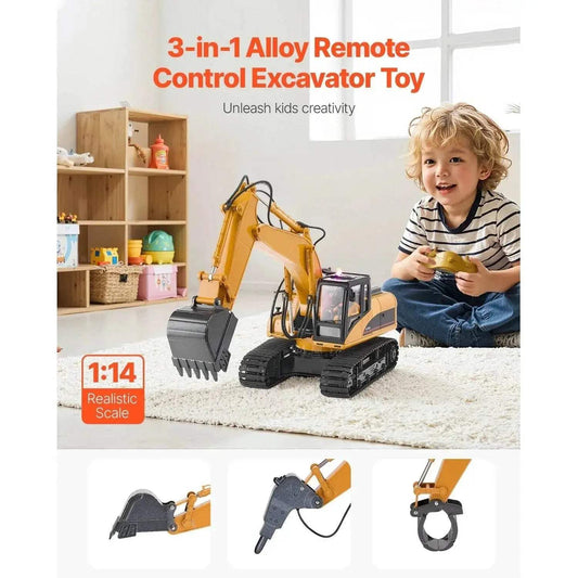 VEVOR 2.4G Remote Control Excavator Digger Toy for Kids - ToylandEU™