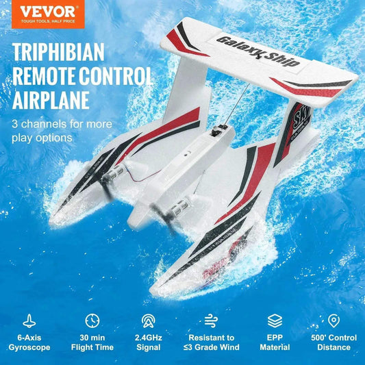 VEVOR EPP Foam RC Plane 2.4G 3CH Sea Air Glider Toy - ToylandEU