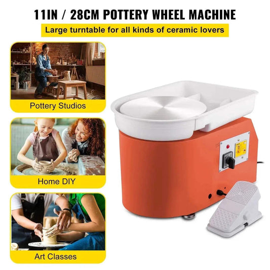 VEVOR Electric Pottery Wheel Machine 28cm 350W Foot Pedal - ToylandEU™