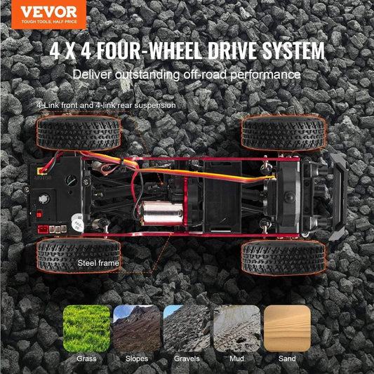 VEVOR Fast RC Cars 3km/h 1/24 Off Road Racing Truck - ToylandEU™