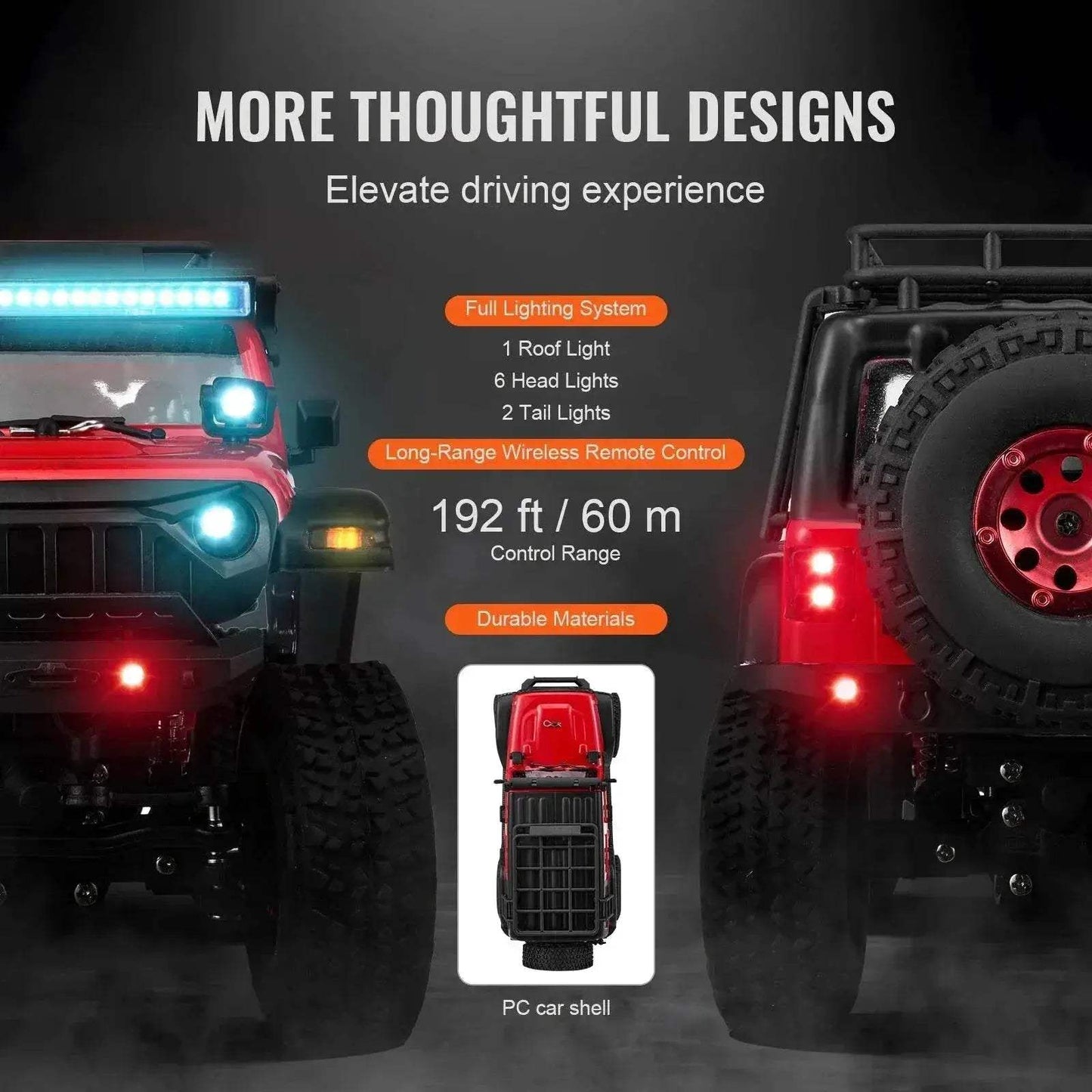 VEVOR Fast RC Cars 3km/h 1/24 Off Road Racing Truck - ToylandEU™