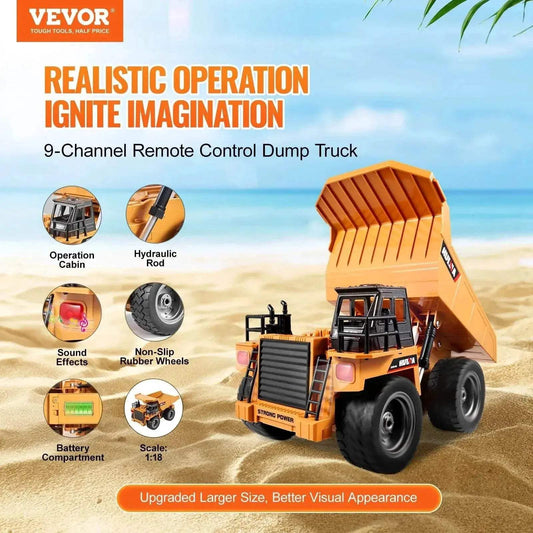 VEVOR RC Car Children Toys Remote Control Dump Truck Gift - ToylandEU™