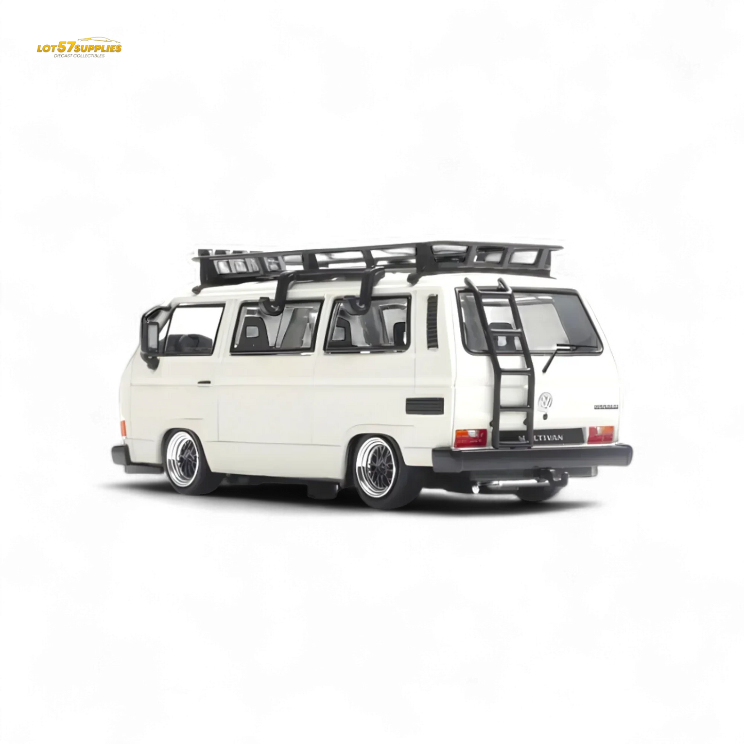VW T3 Lowrider 1:64 Matte White Display Accessories - ToylandEU