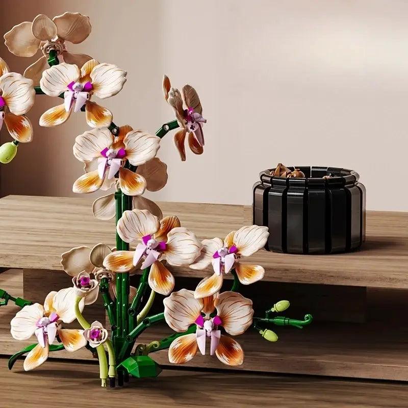 Valentine Orchid Bouquet Building Blocks Gift With Book - ToylandEU™