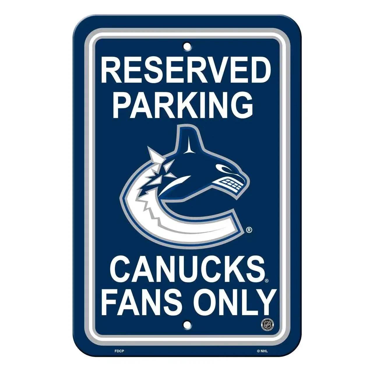 Vancouver Canucks 12x18 Plastic Reserved Parking Sign - ToylandEU™