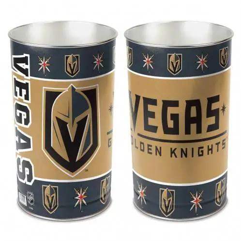 Vegas Golden Knights 15 Inch Metal Wastebasket Team Decor - ToylandEU™
