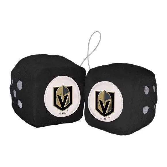Vegas Golden Knights Fuzzy Dice Car Decor Plush Logo - ToylandEU™