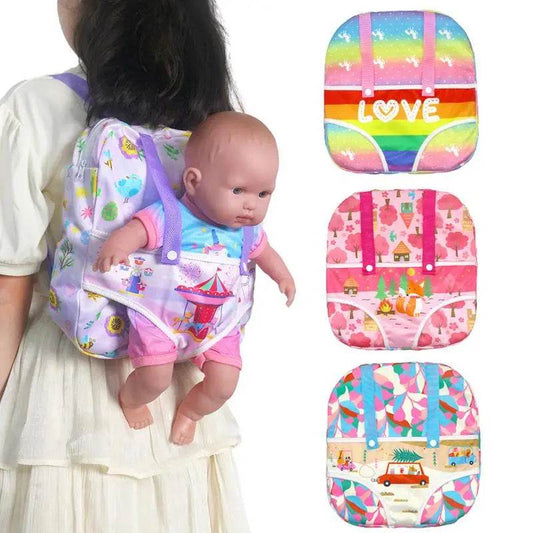 Versatile Doll Carrier Backpack for Front and Back Use - Fun Accessories with Storage for American Dolls - ToylandEU