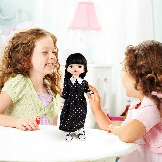 Versatile Wednesday Adams BJD Doll with Costume Accessories - ToylandEU