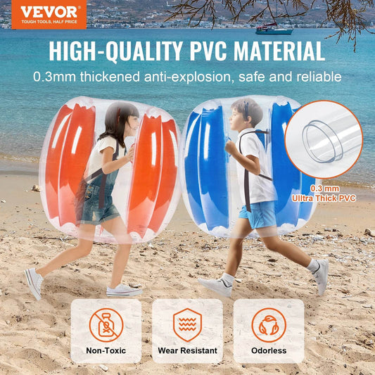 Vevor 2-Pack 2/3Ft Inflatable Bumper Balls for Kids and Teens Durable PVC Body Sumo Zorb Balls Human Hamster Bubble Balls - ToylandEU
