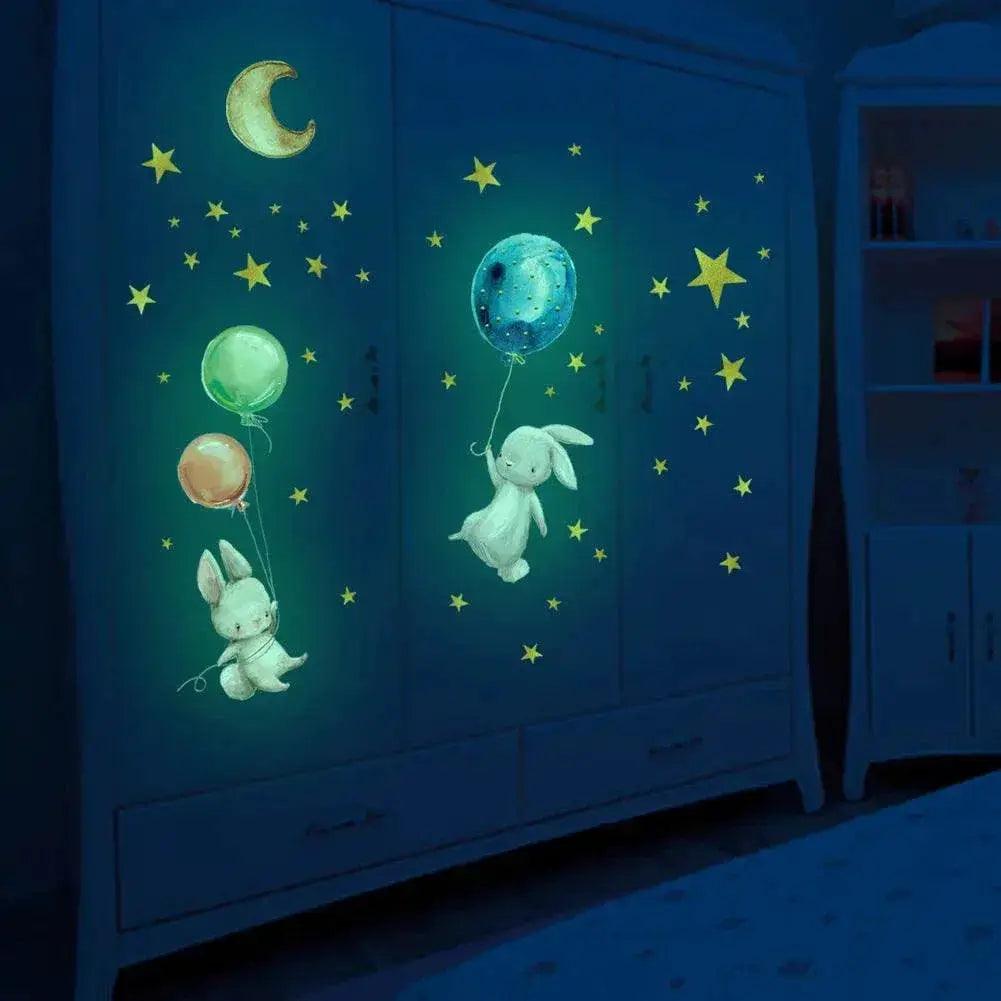 Vibrant 3D Bunny Balloon Wall Sticker Toyland EU - ToylandEU™