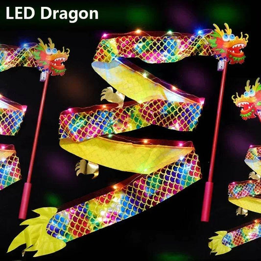 Vibrant Dragon Ribbon Lantern With Lights For Kids - ToylandEU