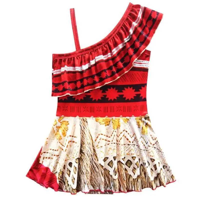 Vibrant Girls Two Piece Bikini Vaiana Print For Summer Fun - ToylandEU