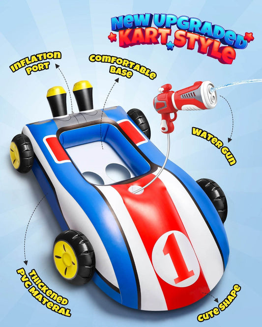 Vibrant Inflatable Pool Float with Water Gun for Kids Ages 4 to 9 for Summer Fun - ToylandEU