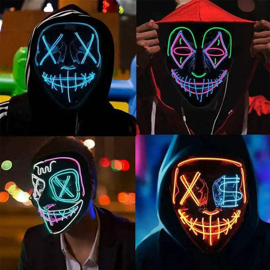 Vibrant LED Face Mask Neon Cosplay Mask Toyland EU - ToylandEU™