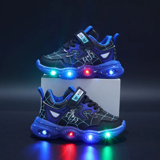 Vibrant Sneakers With Spiderman Mesh LED Lighted For Boys - ToylandEU