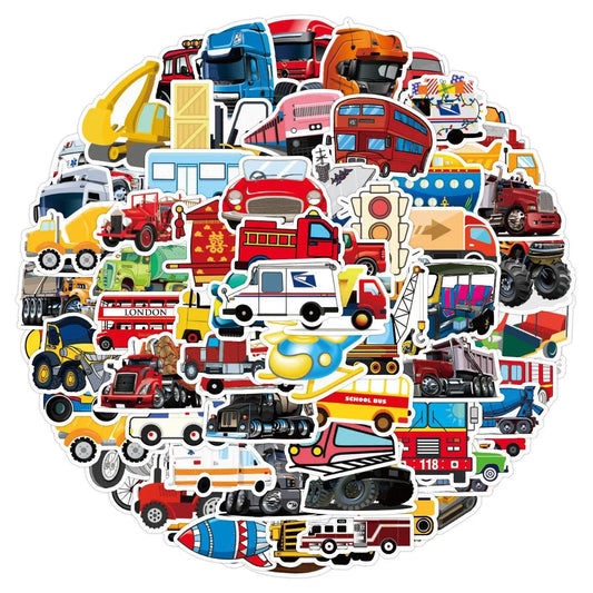 Vibrant Truck Car Stickers Waterproof PVC For Kids Laptops - ToylandEU