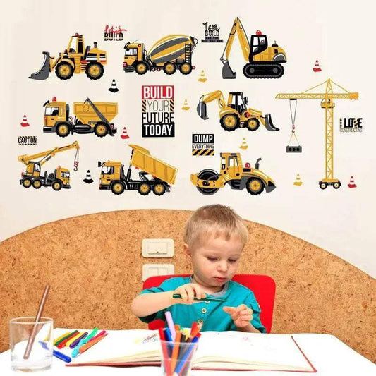 Vibrant Wall Stickers Cartoon Tractor For Kids Rooms - ToylandEU