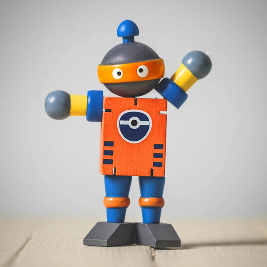 Vibrant Wooden Adaptable Robot Toy - Fun Learning for Kids - ToylandEU