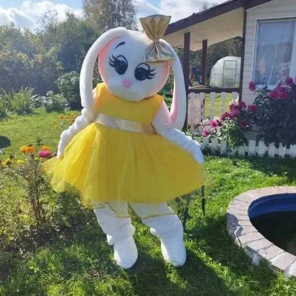 Vibrant Yellow Rabbit Costume for Adults Cartoon Outfit - ToylandEU