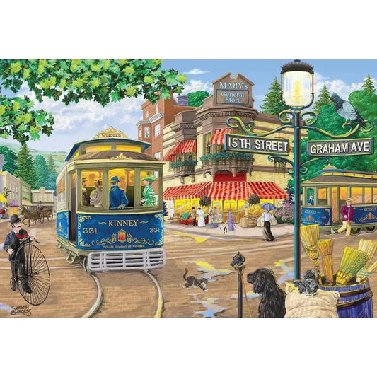 Victorian Street Wood Jigsaw Puzzle Eco Friendly - ToylandEU™