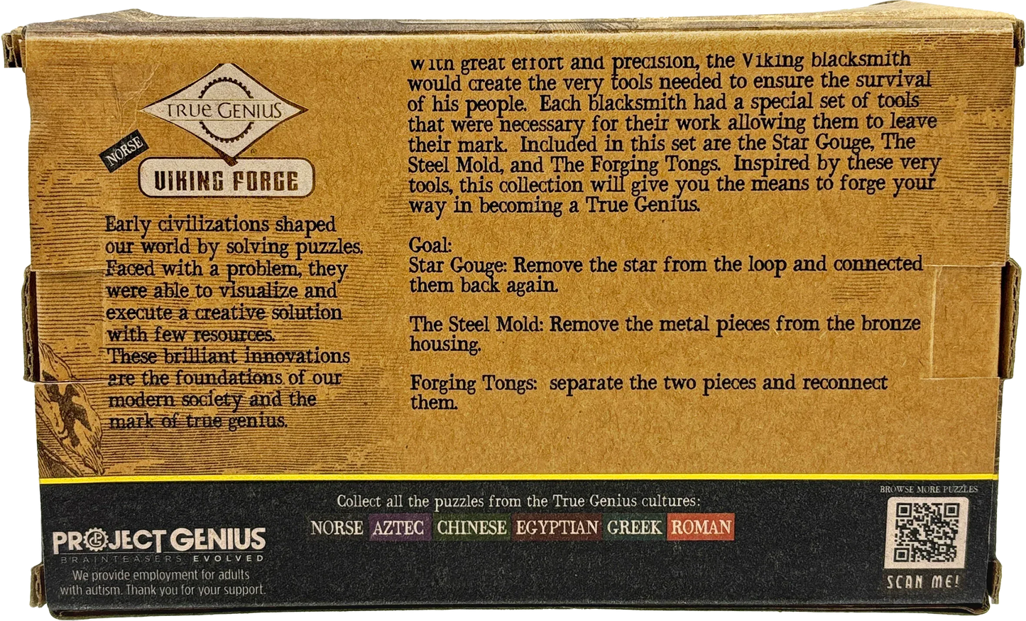 Viking Metal Puzzle Set Three Challenging Brain Teasers - ToylandEU