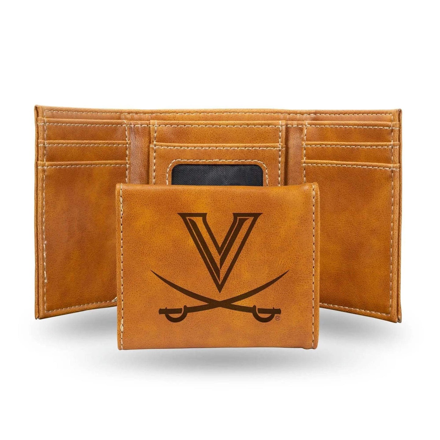 Virginia Cavaliers Leather Trifold Wallet Laser Engraved - ToylandEU™