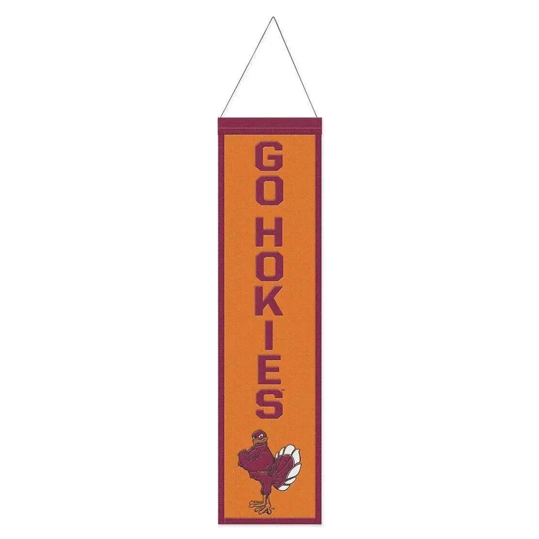 Virginia Tech Hokies Wool Banner 8x32 Heritage Slogan - ToylandEU™