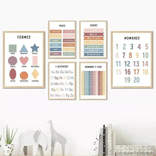 Vivid Alphabet Art Unframed Canvas Print Toyland EU - ToylandEU™