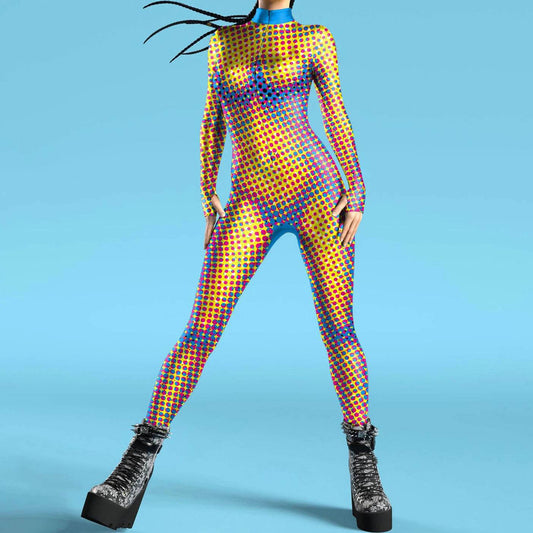 Vivid Catsuit Green Fish Scale For Women And Kids Cosplay - ToylandEU