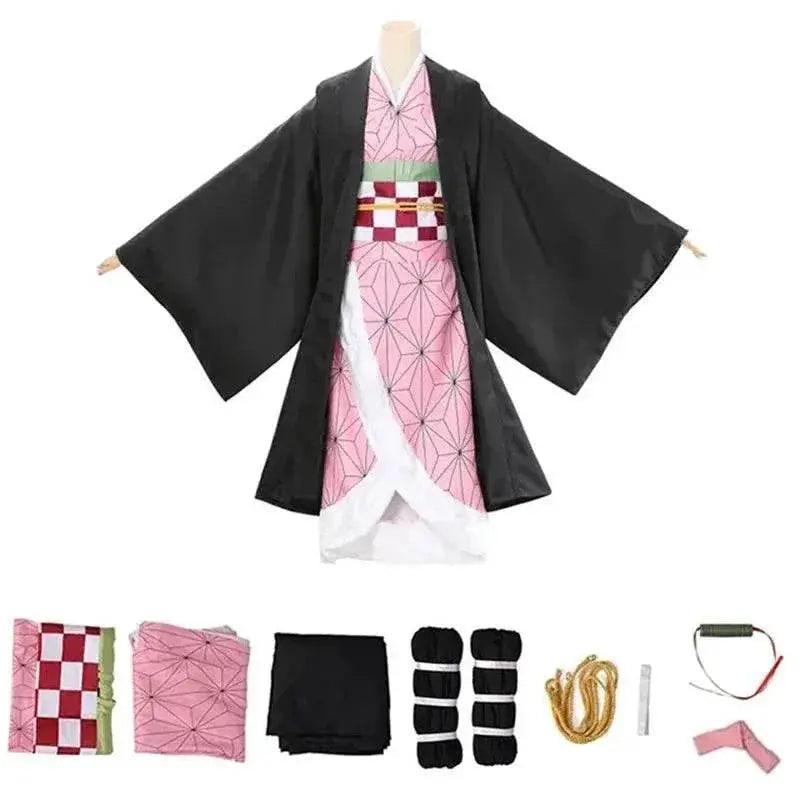 Vivid Nezuko Kamado 3 Piece Cosplay Costume Toyland EU - ToylandEU™