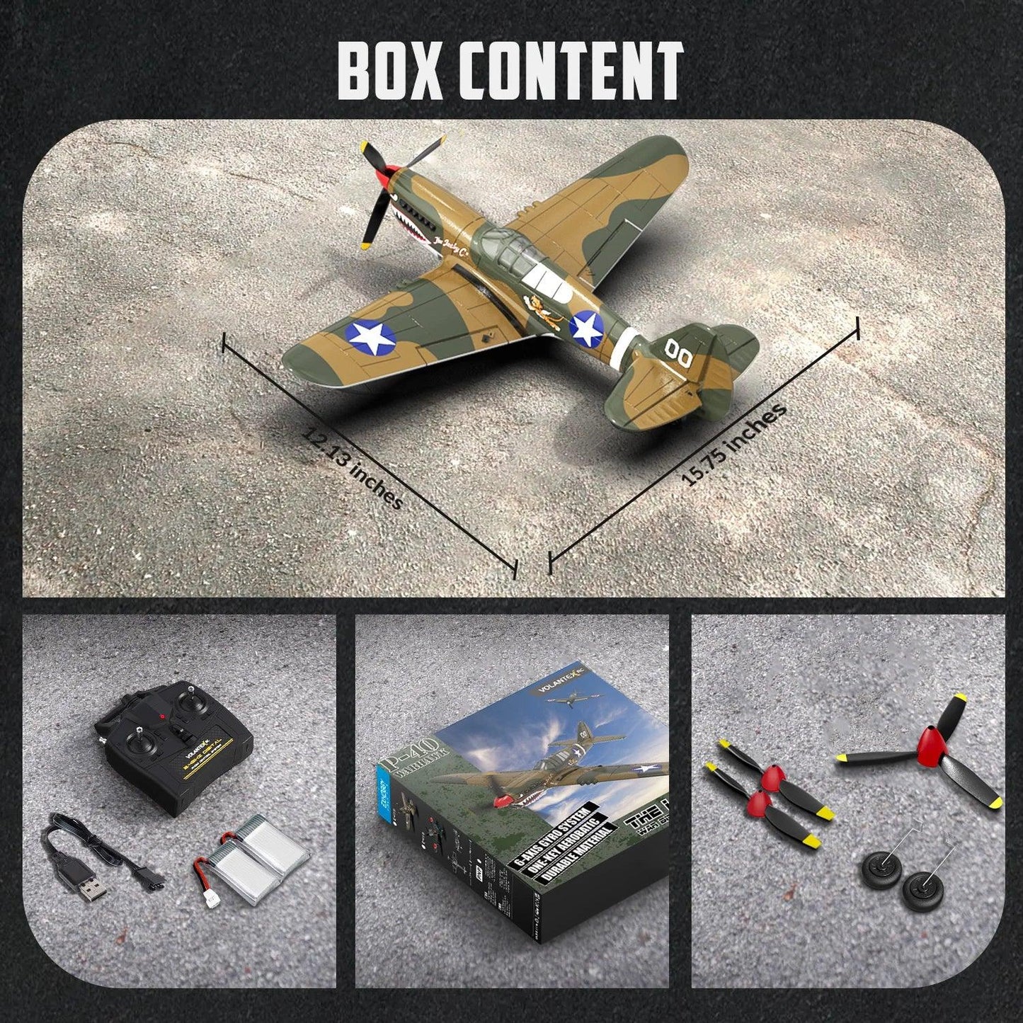 Volantex 400mm RC Airplane | 2.4Ghz 4-Channel | Toylandeu