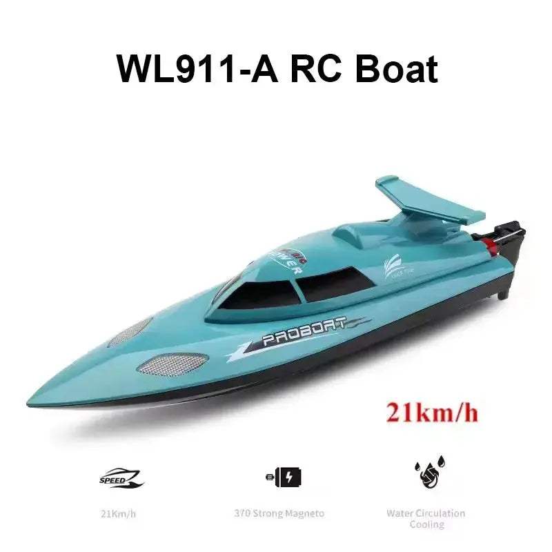 WL911-A RC Boat High Speed Self-Righting 2.4GHz LED Lights - ToylandEU
