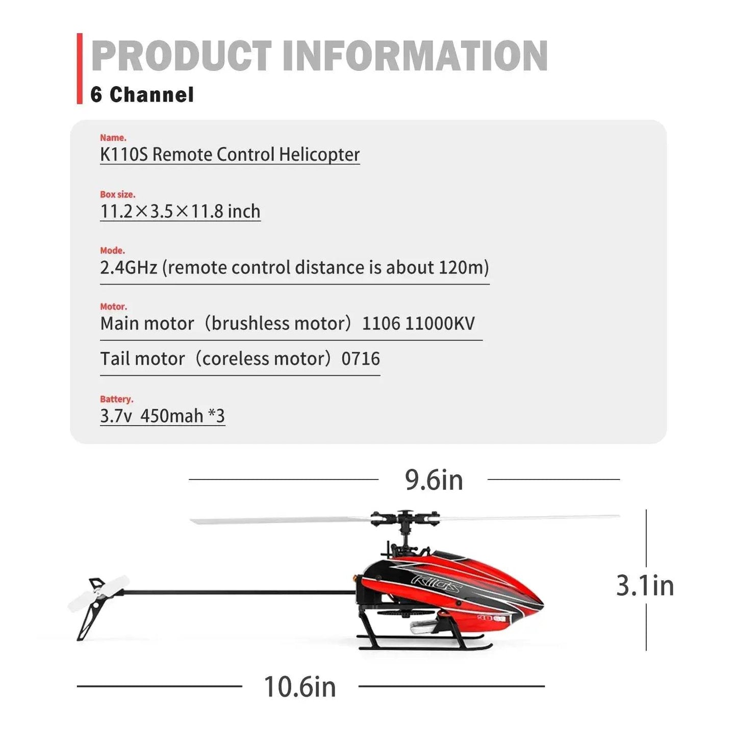 WLtoys K110S RC Helicopter With Brushless Motor For Adults - ToylandEU