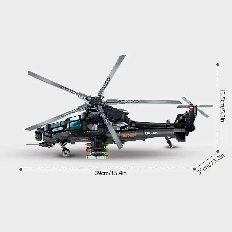 WZ10 Helicopter Building Blocks Military Model Kit STEM - ToylandEU™