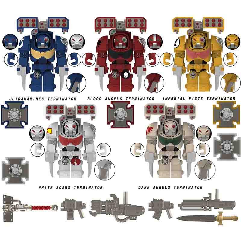 Warhammer 40K Terminator Minifigures Set 5 LEGO Compatible