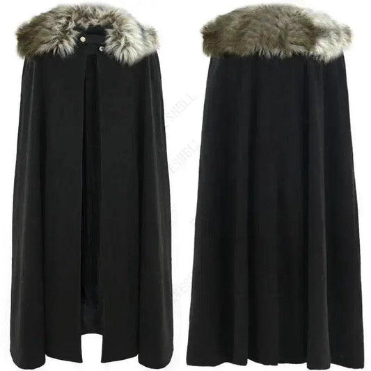 Warm Medieval Cloak Cozy Lined For Viking Larp Cosplay - ToylandEU™