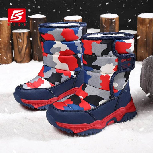 Warm Snow Boots Waterproof Plush Lined For Kids Outdoors - ToylandEU