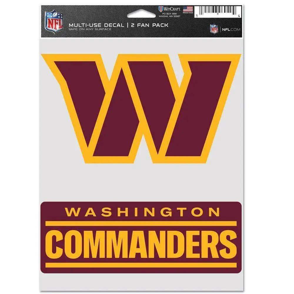 Washington Commanders Decal Pack Multi Use Fan 2 Pack - ToylandEU™