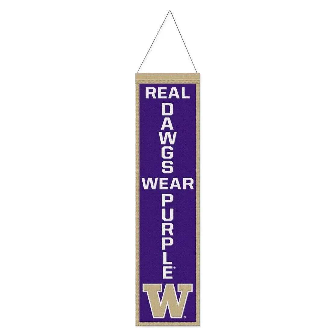 Washington Huskies Wool Banner 8x32 Heritage Slogan - ToylandEU™