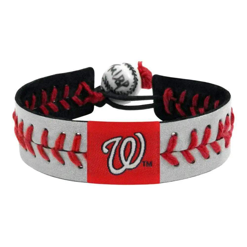 Washington Nationals Adjustable Leather Baseball Bracelet - ToylandEU