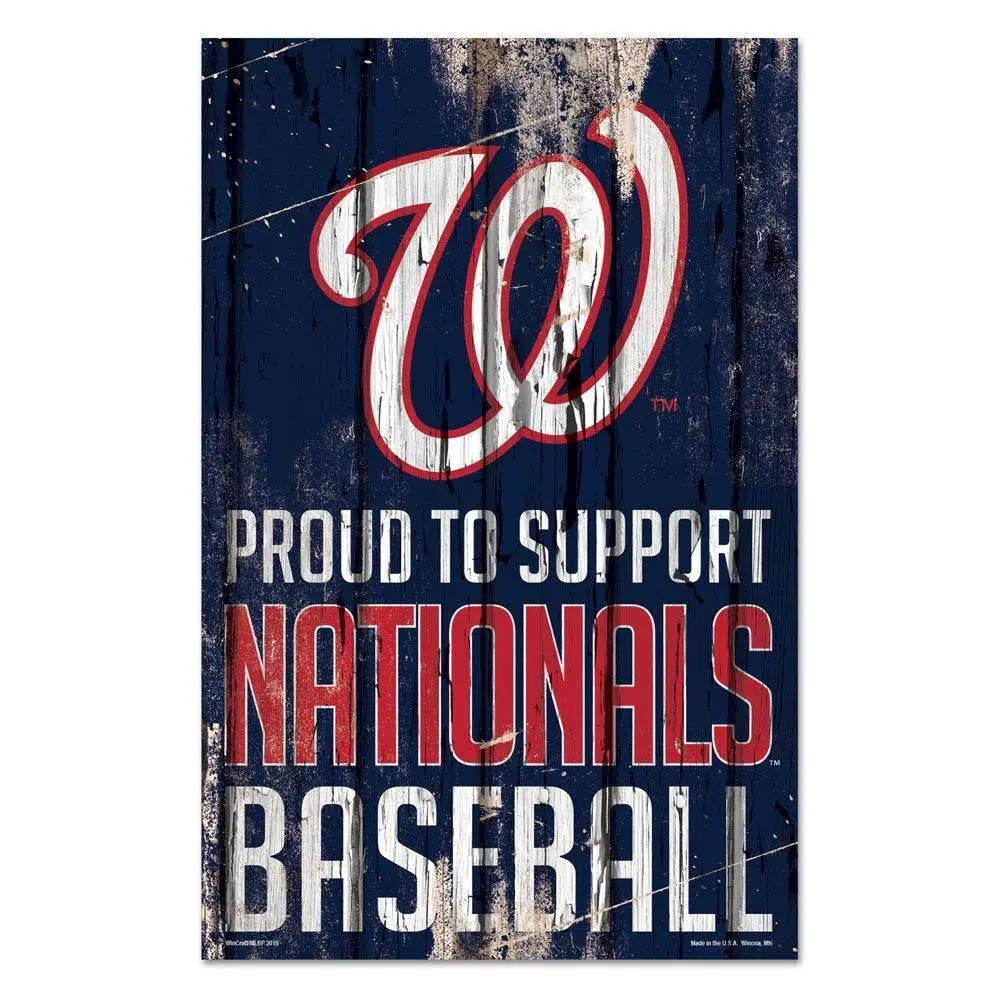 Washington Nationals Wood Sign 11x17 Proud to Support - ToylandEU™