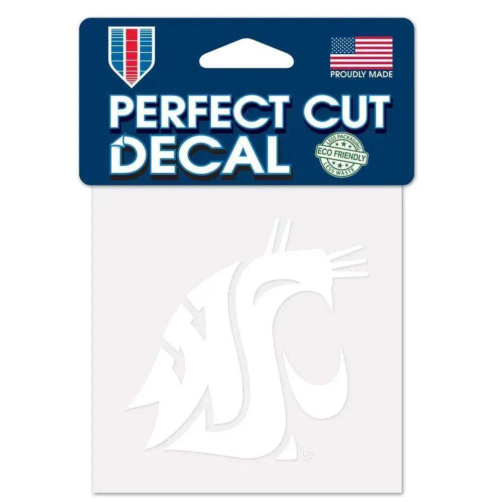 Washington State Cougars White 4x4 Decal Perfect Cut - ToylandEU™