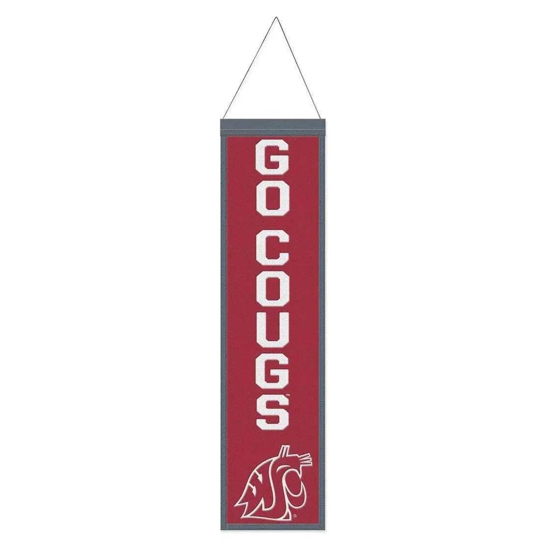 Washington State Cougars Wool Banner 8x32 Heritage Slogan - ToylandEU™