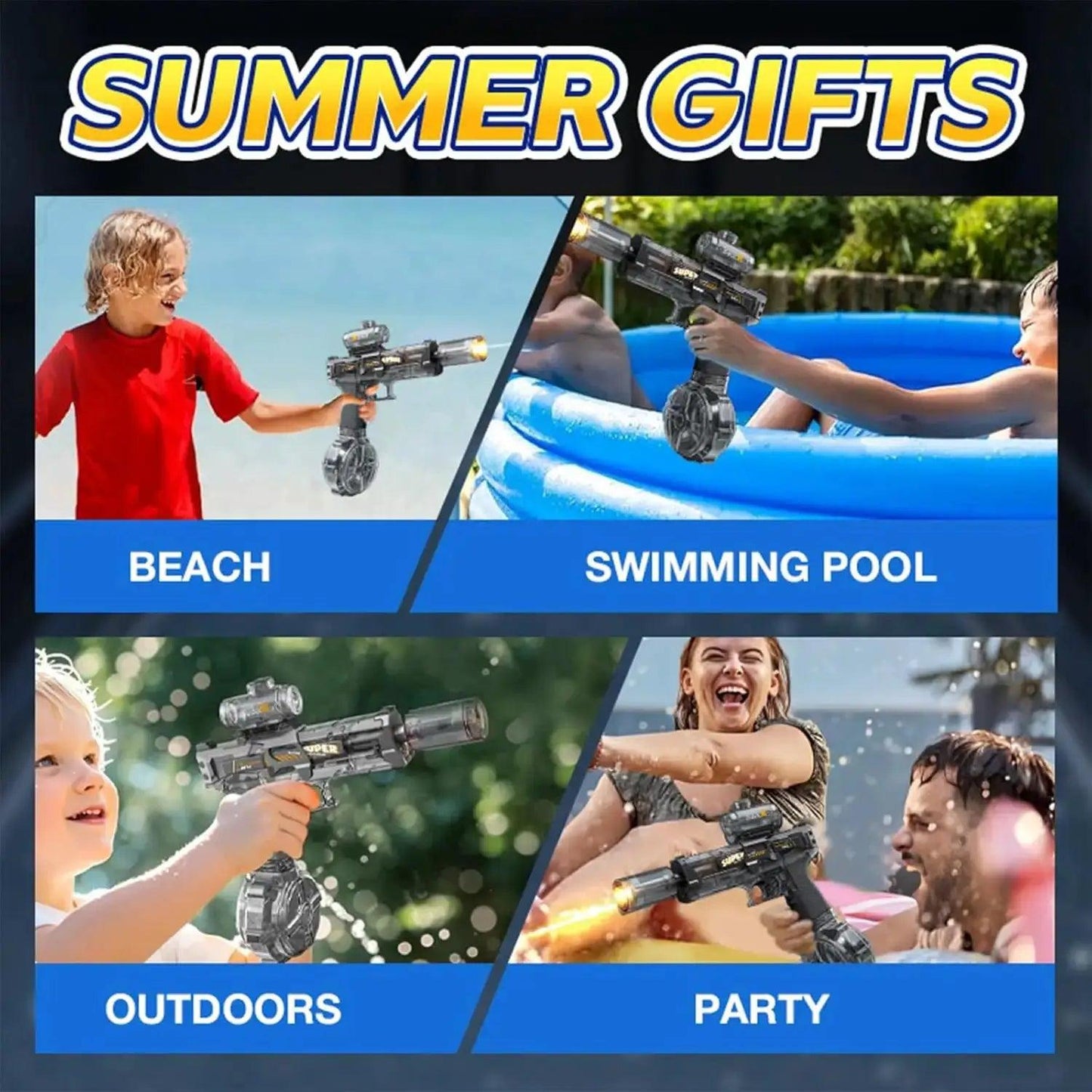 Water Gun Blaster 26 Foot Range High Capacity Drum - ToylandEU™